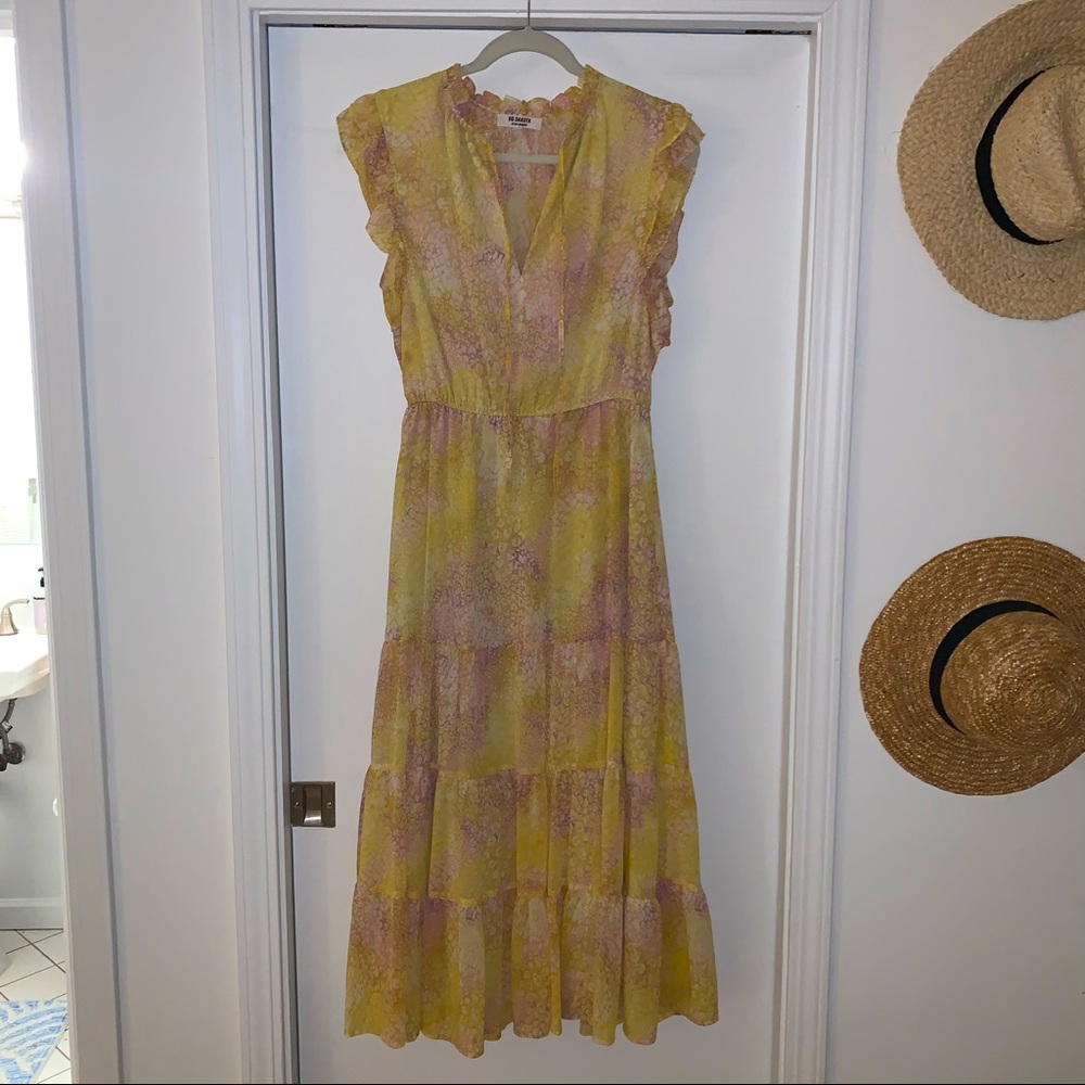 BB Dakota Yellow/Pink Floral Dress